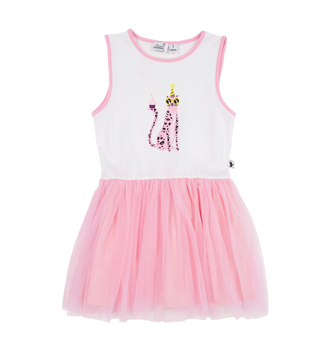 Kissed By Radicool Party Leopard Tutu - White/Pink
