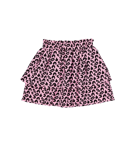 Kissed By Radicool Leopard Rara Skirt - Pink/Black