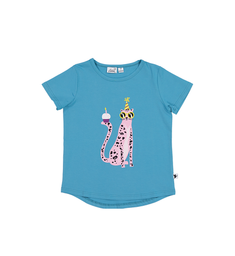 Kissed By Radicool Party Leopard Tee - Teal