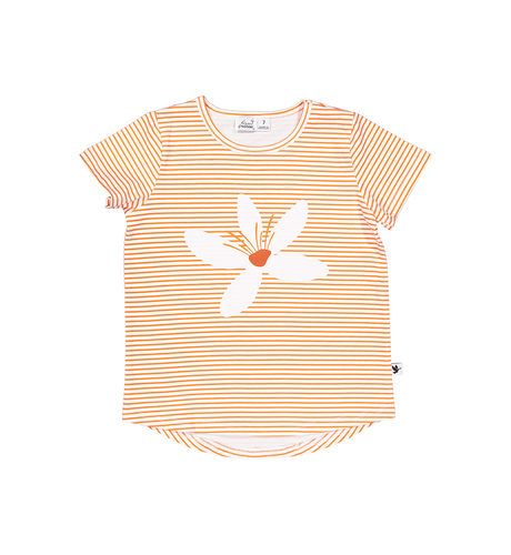 Kissed By Radicool Orange Blossom Stripe Tee