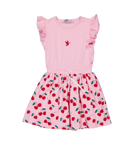 Kissed By Radicool Cherry Love Twirl Dress - Pink/Red