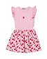 Kissed By Radicool Cherry Love Twirl Dress - Pink/Red