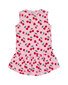 Kissed By Radicool Cherries Sleeveless Frill Dress - Pink/Red