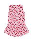Kissed By Radicool Cherries Sleeveless Frill Dress - Pink/Red