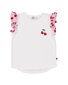 Kissed By Radicool Cherry Frill Tee - White/Pink