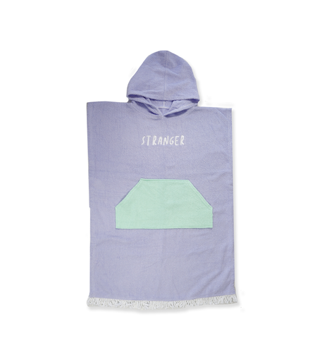 Hello Stranger Poncho Towel - Light Purple/Mint