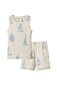 Nature Baby Singlet Pyjama Set - Regatta Blue Print