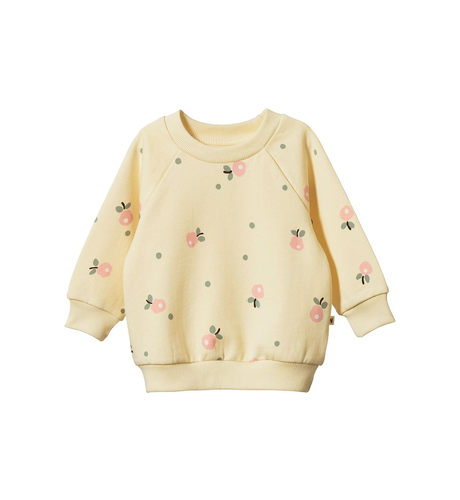 Nature Baby Emerson Sweater - Posey Blossom Lemonade Print