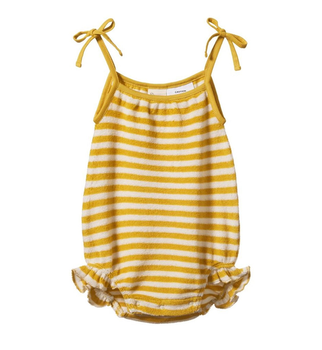 Nature Baby Sylvie Suit- Golden Sea Stripe