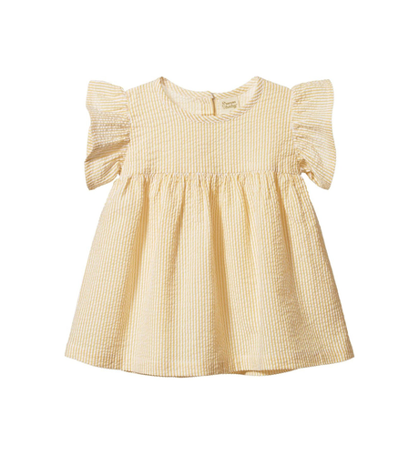 Nature Baby Bonnie Dress- Golden Stripe
