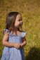 Nature Baby Gala Dress Linen - Blue Stripe
