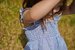 Nature Baby Gala Dress Linen - Blue Stripe