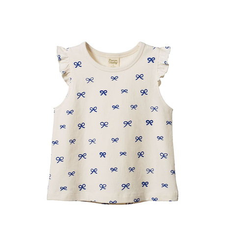 Nature Baby Fleur Tee - Ribbons Print