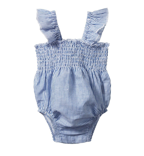 Nature Baby Gala Suit Linen - Blue Stripe