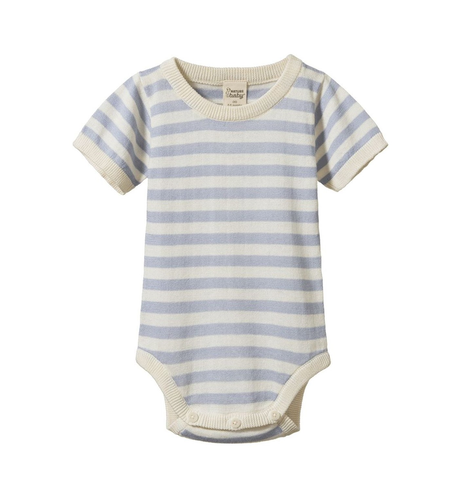 Nature Baby Ren Bodysuit - Zen Blue Sea Stripe