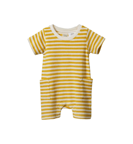 Nature Baby Ocean Suit- Golden Sea Stripe