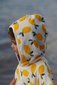 Nature Baby Org Cotton Poncho Towel - Lemon Print Terry