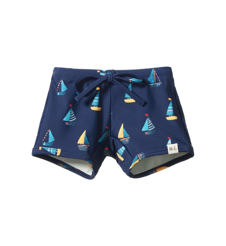Nature Baby Splash Shorts- Regatta Navy Print