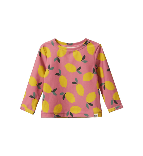Nature Baby Splash Top- Lemmony Rose Print