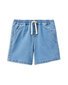 Milky Denim Drawstring Short - Blue
