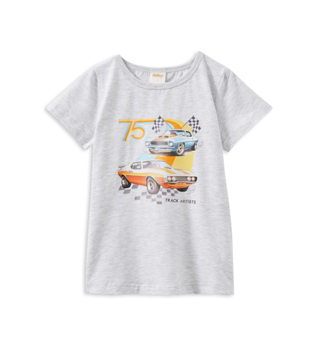 Milky Grand Prix Tee - Silver Marle