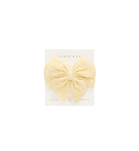 Jamie Kay Org. Cotton Muslin Annalise Bow - Sunshine