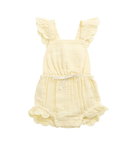 Jamie Kay Org. Cotton Muslin Luciana Playsuit - Sunshine