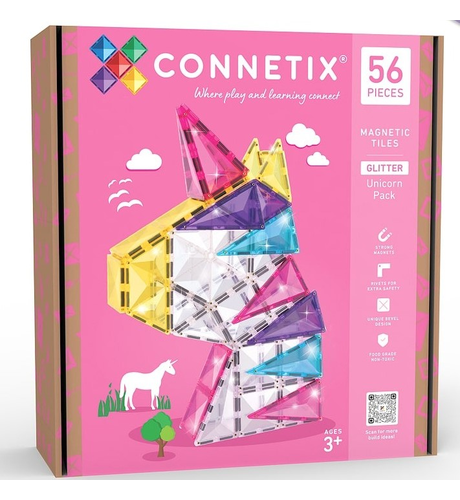 Connetix Glitter Unicorn Pack 56pc