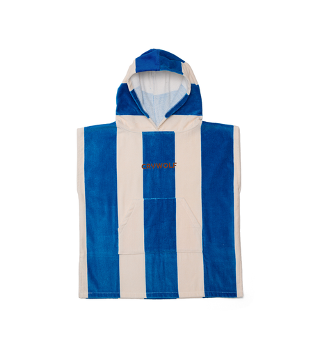 Crywolf Hooded Towel - Deep Sea Stripe