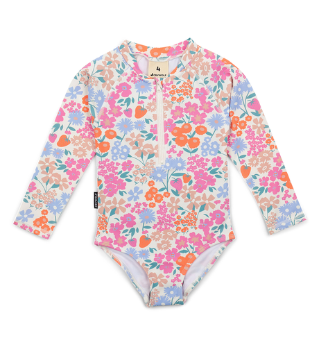 Crywolf Long Sleeve Swimsuit - Berry Garden