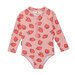 Crywolf Long Sleeve Swimsuit - Strawberry Splash