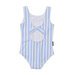 Crywolf Swimsuit - Sky Blue Stripe