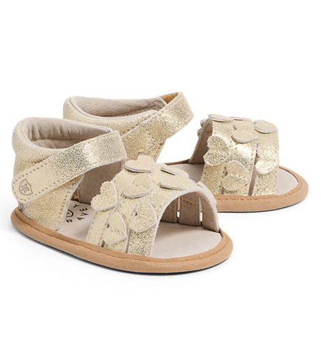 Pretty Brave Hearts Sandal Gold Sparkle