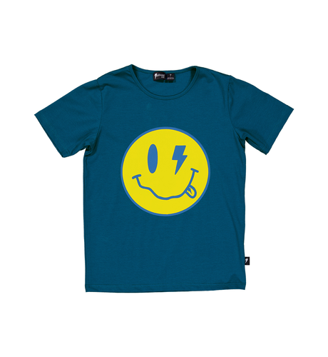 Radicool Dude Smiley Bolt Tee - Petrol