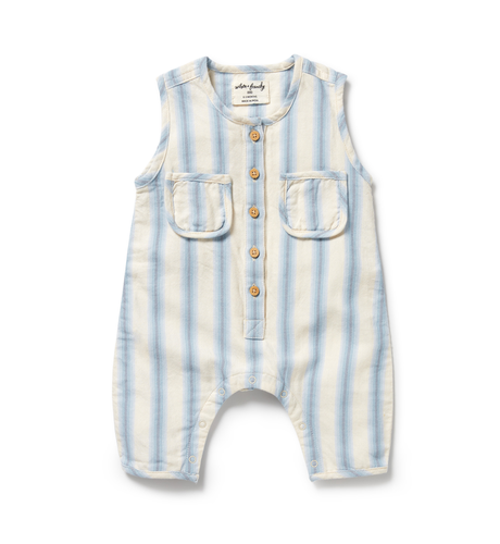 Wilson & Frenchy Deep Blue Stripe Growsuit
