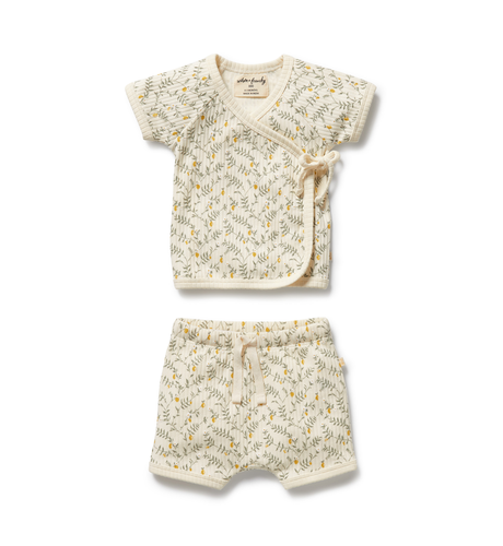 Wilson & Frenchy Lemon Leaf Kimono Set