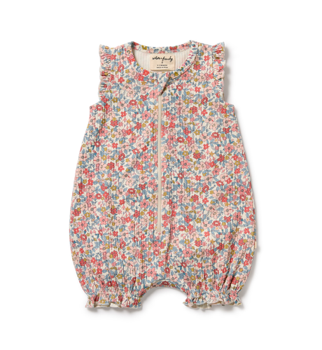 Wilson & Frenchy Summer Bloom Ruffle Zipsuit