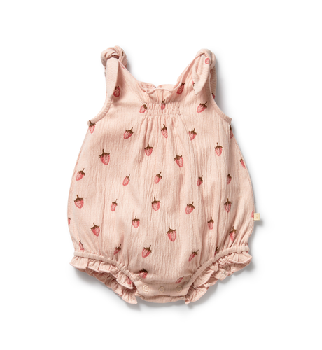 Wilson & Frenchy Strawberry Kisses Tie Playsuit