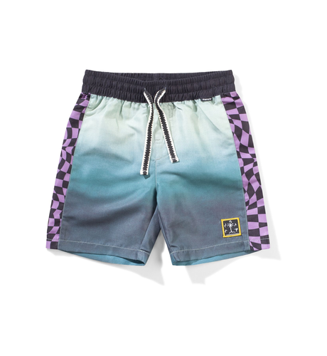 Munster Wrapdyecheck Board Short - Teal Grad