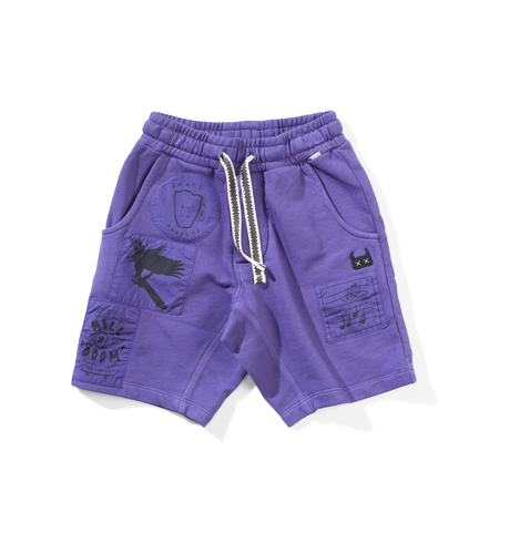 Munster Patchedup Short - Washed Purple