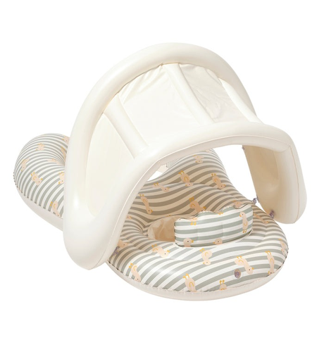 Sunnylife Float Together Baby Seat Duck - Sage Stripe