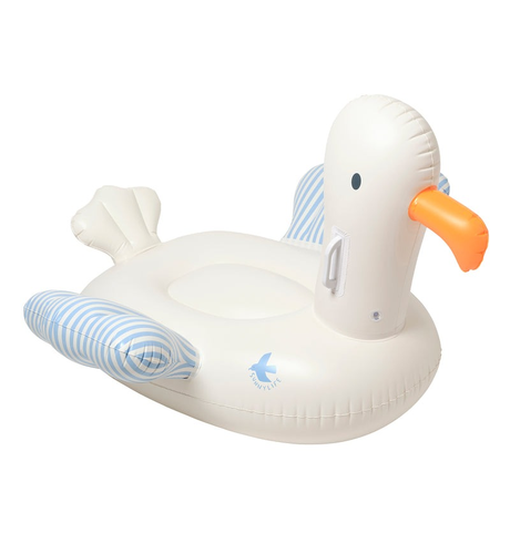 Sunnylife Kids Ride-On Sid The Seagull - Blue Stripe