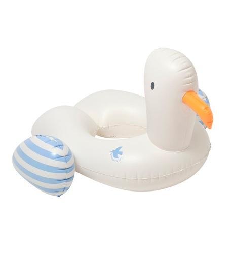 Sunnylife Kids Tube Pool Ring Sid The Seagull - Blue Stripe