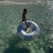 Sunnylife Tube Pool Ring Lazy Days - Duck Egg Blue