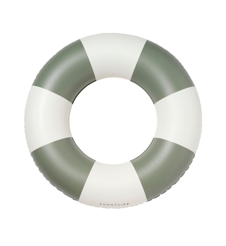 Sunnylife Slim Tube Pool Ring - Olive Stripe
