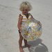 Sunnylife 3D Inflatable Beach Ball Sid The Seagull - Blue Stripe