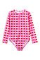 Milky Lollipop Check L/S Swimsuit
