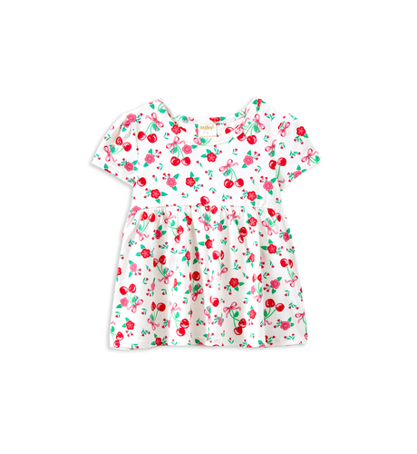 Milky Sweet Cherry Swing Tee - White