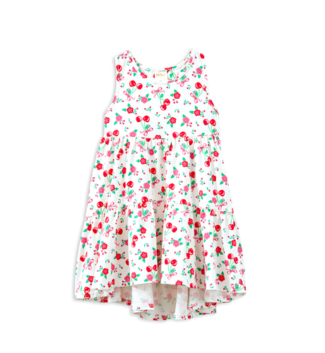 Milky Sweet Cherry Dress - White