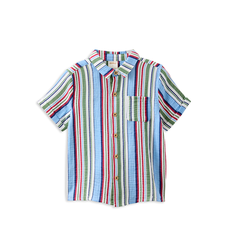 Milky Crinkle Stripe Shirt - Stripe